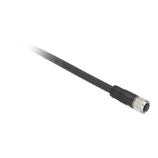 Гніздовий роз'єм прямий, M12, 8 контактів, кабель PUR 2 м, Telemecanique XZCP29P12L2