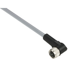 Гніздовий роз'єм кутовий, M8, 3 контакти, кабель PVC 10 м, Telemecanique XZCPV0666L10